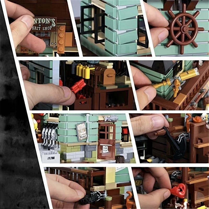 2614-Piece Fisherman's Hut Building Block Model Puzzle Block Handicrafts Room Decorations Halloween and Christmas Eve Holiday Gifts