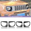 Car ABS Headlight Light Lamp Guard Decorative Cover For Jeep Renegade 2019 Up Car Exterior Accessories
