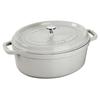 Staub Cocotte Cast Iron Pot Oval 3.2 L White Truffle