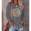 2025 Autumn & Winter Women's New Casual Crew Neck Long Sleeve Top 3D Retro Pattern