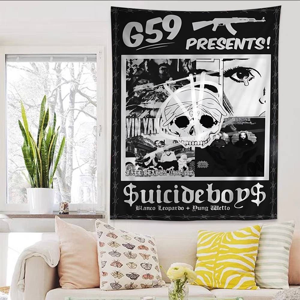 SSuicideboys G59 Мультяшный Гобелен Искусство Научная Фантастика Комната Домашний Декор Настенное Полотно Домашний Декор