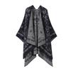 Classical Style Women's Shawl Double-sided Tassel Slit Cape High-end Travel Warm Cape