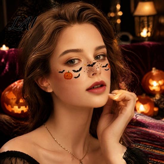 Creative Makeup for Holiday Performances Halloween Tattoo Stickers Temporary Face Decals Party Makeup Realistic Bloodstain Freckle Stickers