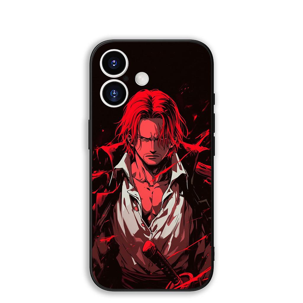 Cover for Samsung Galaxy A56 A26 A36 A10 A20 A30 A31 A32 A50 A55 A52 A53 A33 A12 A14 Phone Case Shanks Red Hair One Pieces Luffy