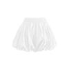 White Puffy Bud Short Culottes Women's Summer Thin High Waist A- line Wide Leg Pants Slim Looking Small Quick-Drying Bloomers