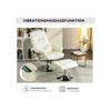 Fauteuil De Massage Rembourré En PU Avec Repose-pieds, Équipé D'un Repose-pieds Avec Mécanisme De Massage À Cinq Points, Beige