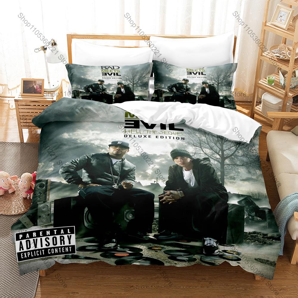 Легендарный Рэпер E-Eminem Музыка Чтобы Быть Убитым MTBMB Комплект Постельного Белья 1 Пододеяльник + 2 Наволочки HD Печать Хип-Хоп Постельное Белье