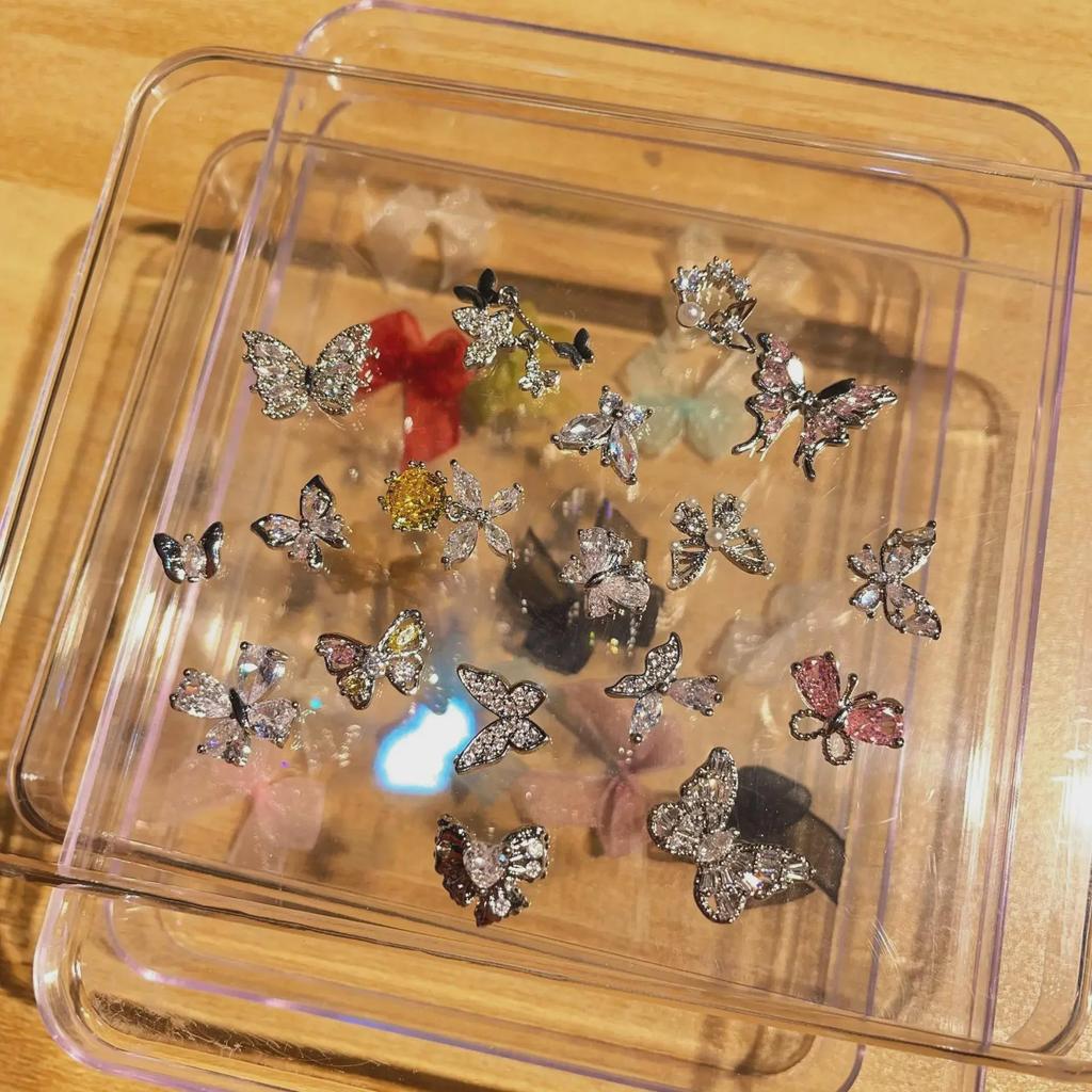 LZ16 Роскошные металлические бабочки из циркония для ногтей