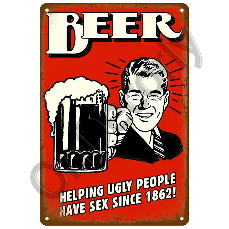 Plaque Metal Sign Plate Vintage Posters Wall Art Drink Beer Cocktail Tin Sign Decoration For Bar Pub Club Man Cave Iron Painting