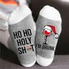 Women Winter Slipper Socks If You Can Read This Christmas Is Movies Phrase Anti-Slip Hosiery New Year Gifts