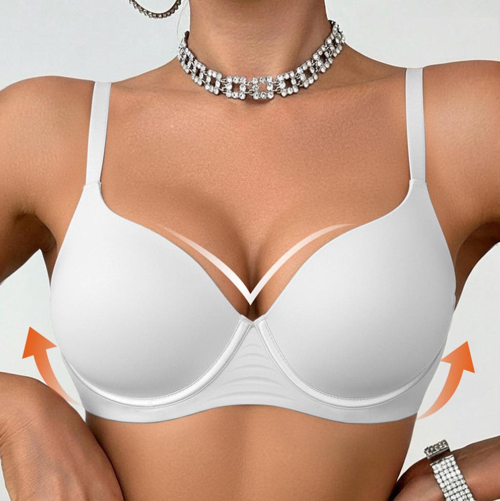 South East Asia Sexy smooth-faced seamless thin cup underwear Summer small breasts gather and close sub-breasts Anti-sagging bra