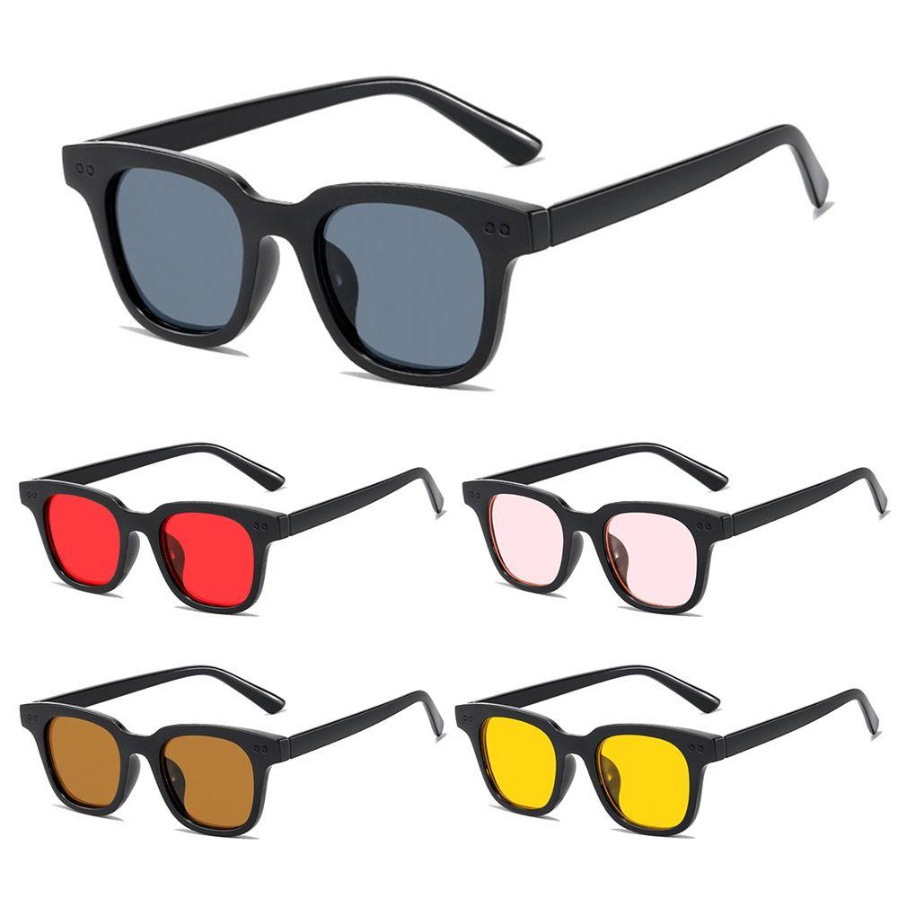 Colorful Ocean Lens Sun Glasses Summer Shades Retro Square Frame Sunglasses for Women & Men