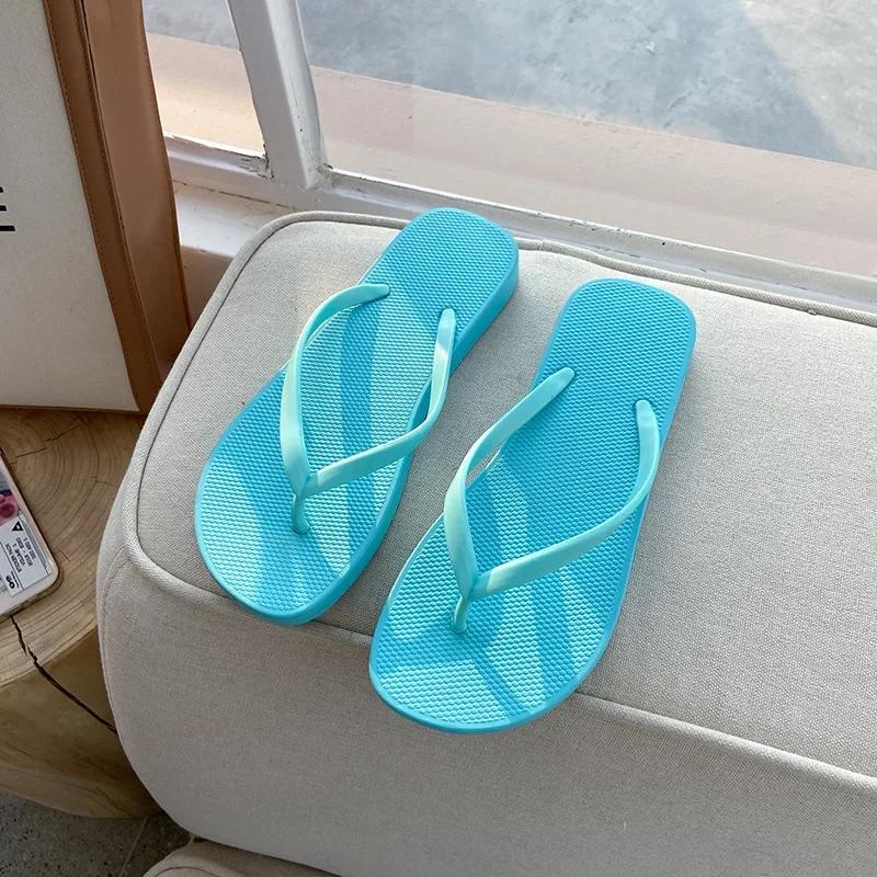 Женские летние шлепанцы, нескользящие тапочки для ванной, купания, пляжа, пляжа, фанеры, летние классные тапочки, нескользящие, дышащие, модные