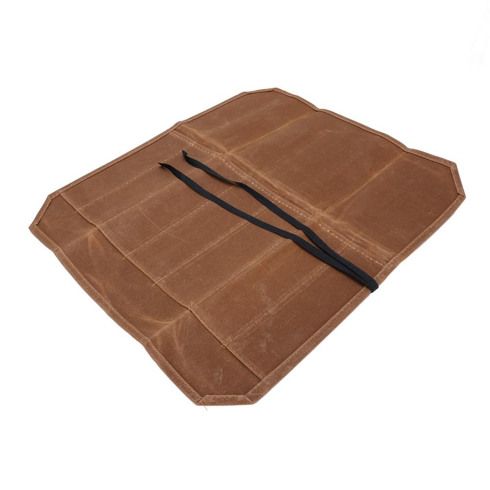 7 Slots Cutlery Roll Case Canvas Knife Carrier Case Practical Chef Knife Roll For Chefs