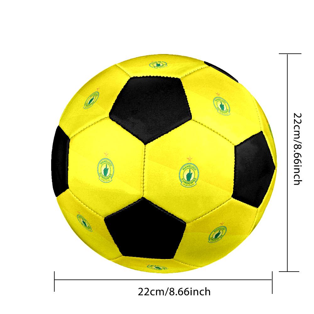 Mamelodi Sundowns Soccer Ball Colorful All Ages Machine Stitched PVC Competition Ready Durable High-Bounce.SIZE5