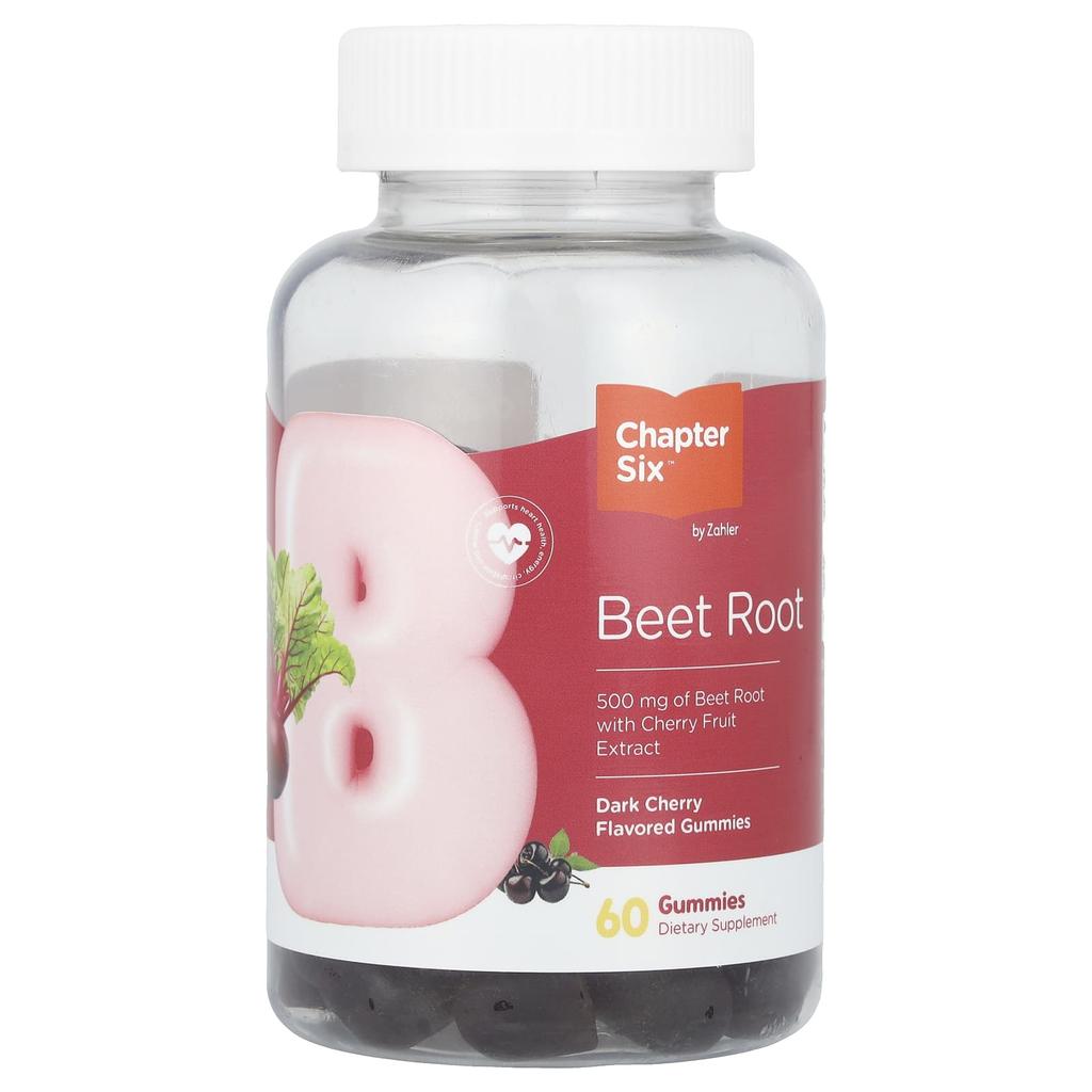Chapter Six Beetroot Gummies, Dark Cherry, 60 Gummies