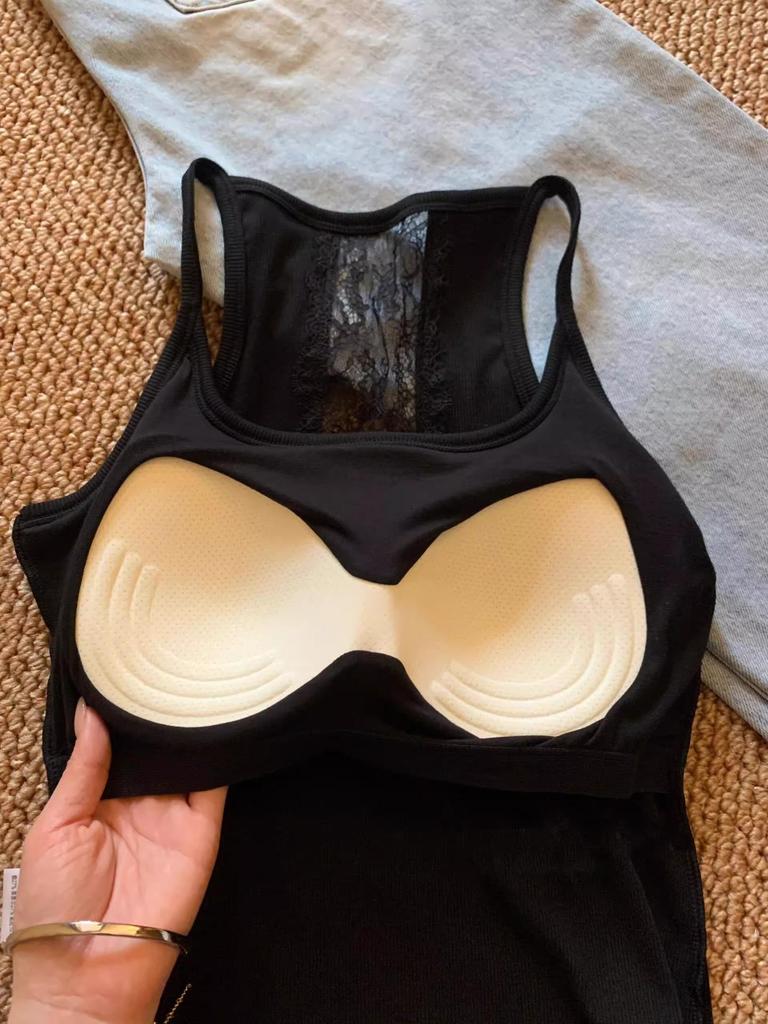 Настоятельно рекомендуется: Женский летний кружевной жилет с открытой спиной и нагрудными вкладышами