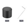 uxcell 4-Piece Guitar Knobs, Metal Volume Tone Control Dome Knobs, 1/4" X 1" Potentiometer Knobs with Set Screws for Electric Guitar and Bass, Black