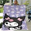 1pc. Cute Kuromi Cat Patterned Blanket - Perfect for Home, Office, Outdoor Use, Gift Idea, Suitable for Al
