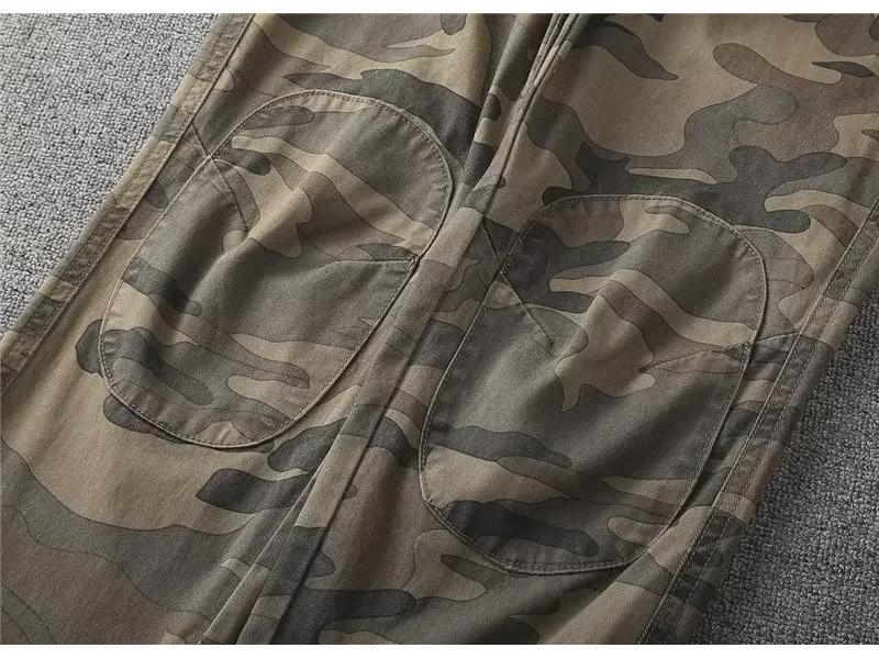 Мужской камуфляжный комбинезон American Retro Slim-Fit с трехмерным пошивом