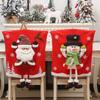 Cloth Christmas Chair Cover Cartoon Style Snowman Chair Cover Santa Chair Cover New Year Party