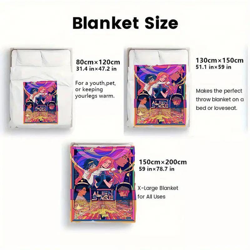 Alien Stage 2D Flat Pattern Flannel Blanket High quality All Seasons Warmth and Comfort Perfect for Christmas Gifts.SMT0917051