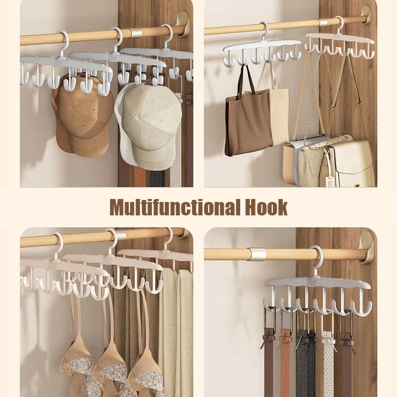 6 крючков для хранения женских вешалок для бюстгальтеров, вешалка для одежды, аксессуары для домашнего гардероба, органайзер для шарфов, мужская вешалка для галстуков и ремней