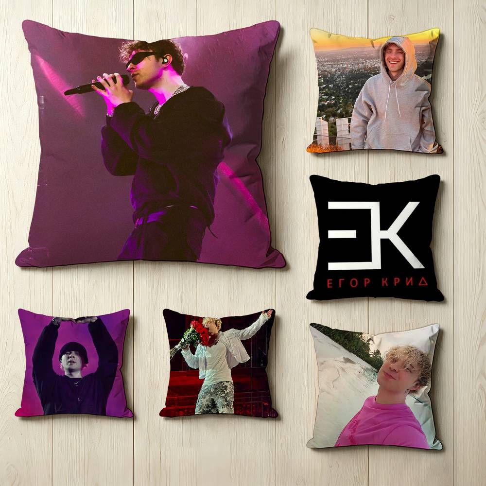 Famous Russian rapper EEgor KKreed Pillow Case Square DoubleSided Sofa Cushion Cover Bedroom Bedside Pillow