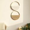 Bohemian Double Round Shelf Wall Decoration Hand-woven Wall Hanging Home Jewelry Pendant