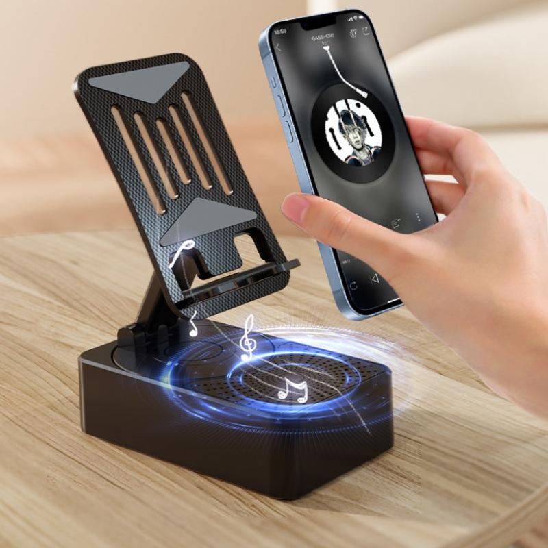 Bluetooth-динамик с подставкой для телефона 5 в 1 Держатель для мобильного телефона Основание-подставка 360° Power Bank 5000 мАч