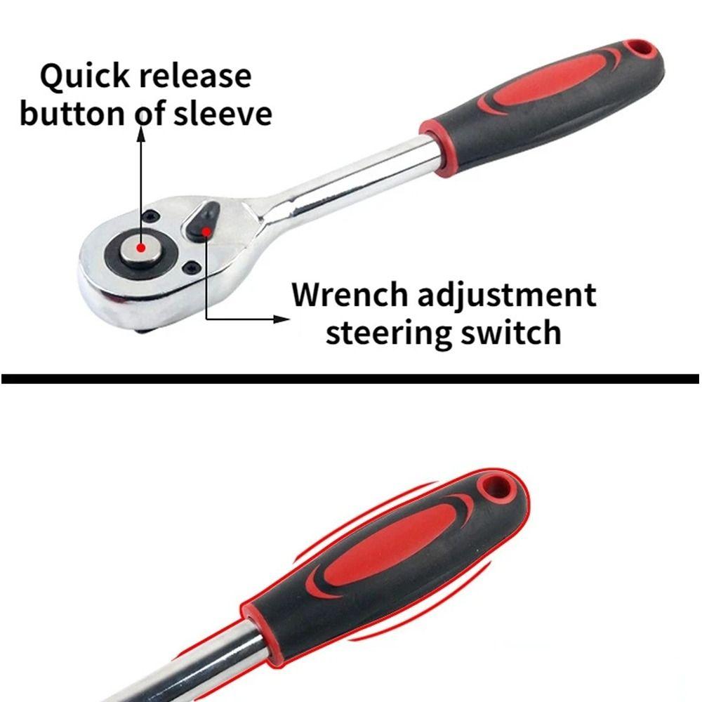 Quick Ratchet Wrench 24 Tooth Ratchet Handle Wrench Ratchet Spanner  Auto Repair Hardware Tool