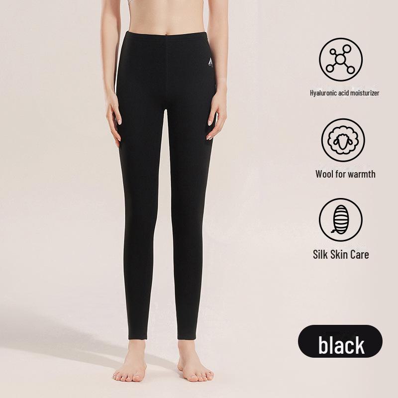 Увлажняющие бархатные леггинсы из шерсти и шелка с высокой талией для мужчин и женщин