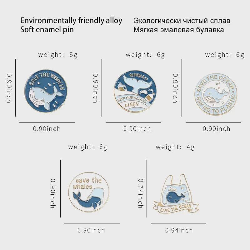 Очаровательная брошь в виде кита: Милый металлический аксессуар-булавка для одежды