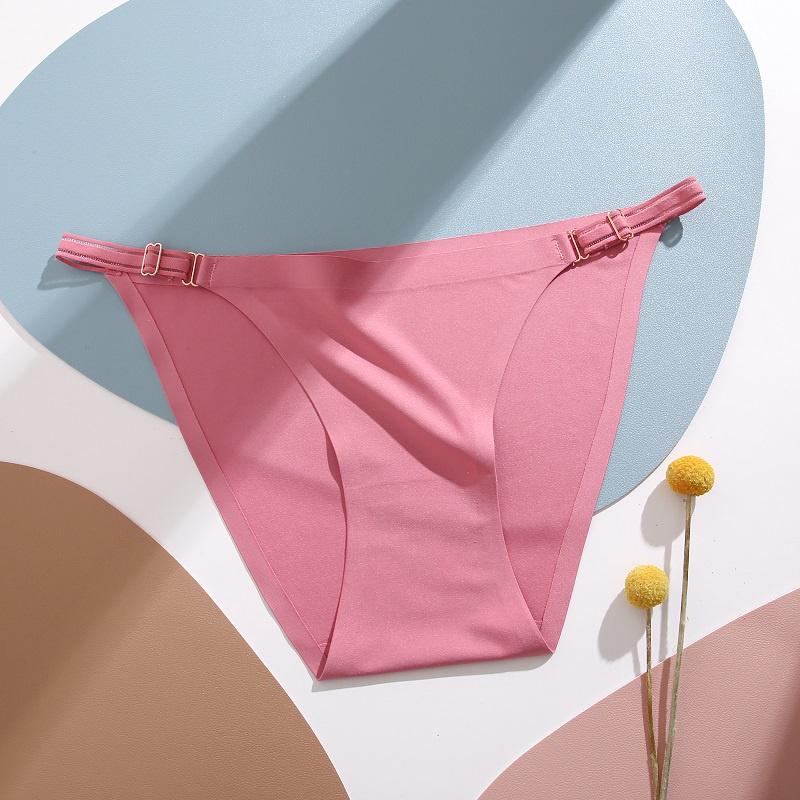 Женское нижнее белье FINETOO из ледяного шелка, сексуальные очаровательные гладкие треугольные брюки без следов с низкой талией