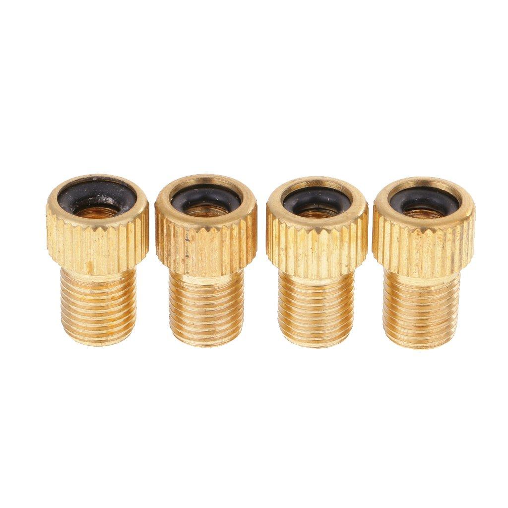 Brand Brass Valve Adapter Cap Pump Connector 4 Pieces for Bicycles and Motorcycles AS [No Product]
