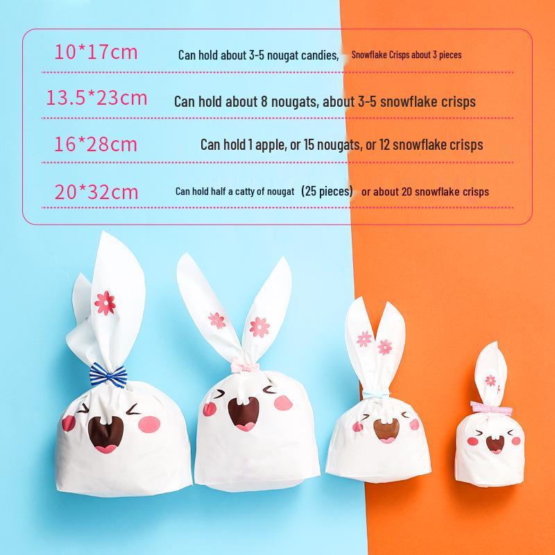 Cute Rabbit Ears Gift Bag for Candy, Cookies & Snacks