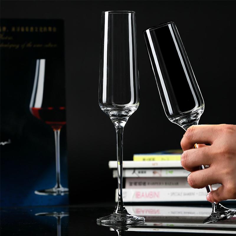 Шампанское флейты (Набор из 2/6) 7,5 унций – высокие, длинная ножка, кристально чистые, классические, можно мыть в посудомоечной машине, качественные фужеры для игристого вина