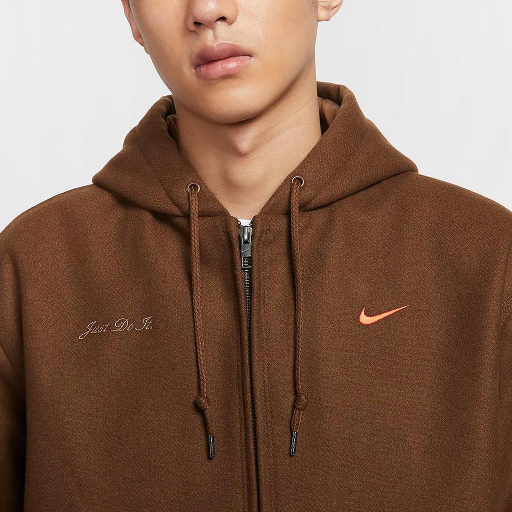 Nike Life Wool-Blend Insulated Full-Zip Hooded Jacket Men's Cacao Wow HQ4743-259