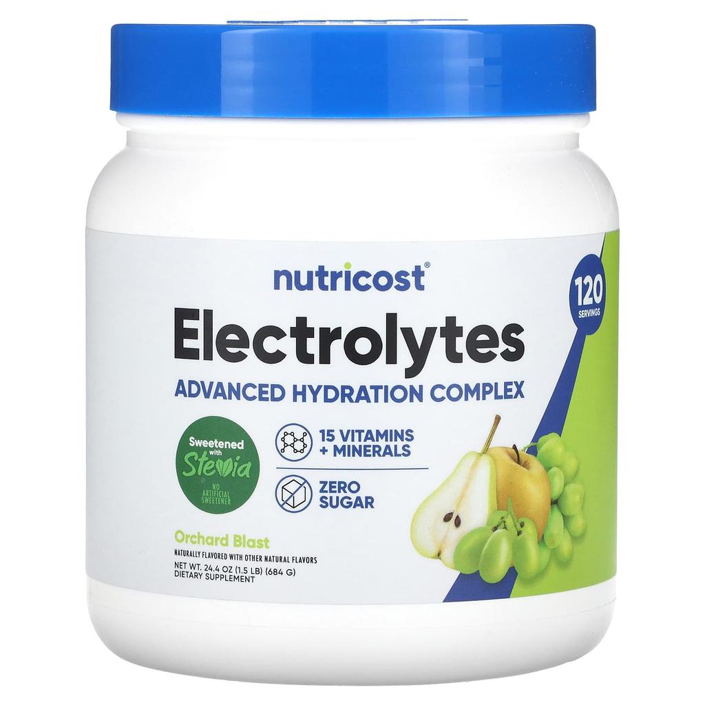 Nutricost Electrolytes, Orchard Blast, 24.4 Oz (684 G)