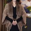 Knitted Plush Wraps Scarf Winter Warm Tassel Loose Shawl  for Evening Dresses Wedding