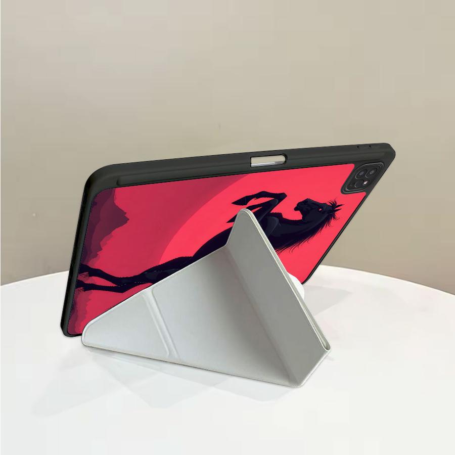 Чехол-подставка Чехол для планшета Для iPad Pro 2025 Air 4 5 M3 M2 1 2 M4 11 дюймов Pro 11-го 10-го 9-го 8-го 7-го 12,9 дюйма Mini 6 7 Черная Лошадь
