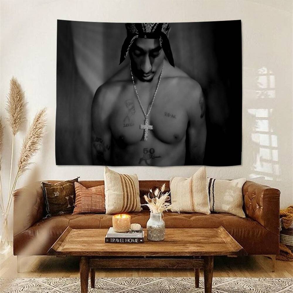 2PAC Тупак 3D Печать Мультяшный Гобелен Настенное Украшение Домашний Декор