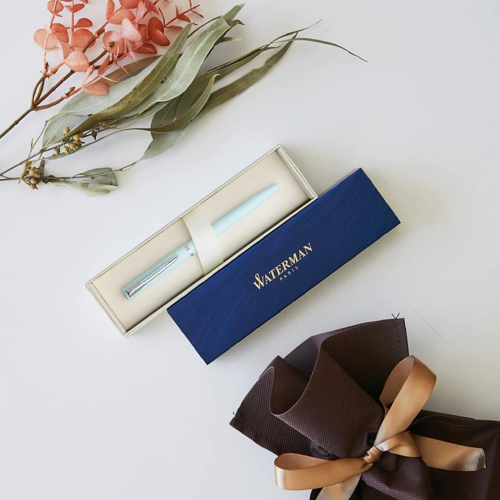 Шариковая ручка Роскошный подарок Waterman Allure Выдвижная шариковая ручка со специальной упаковкой Подарочная шариковая ручка в коробке (Пастельно-голубой)