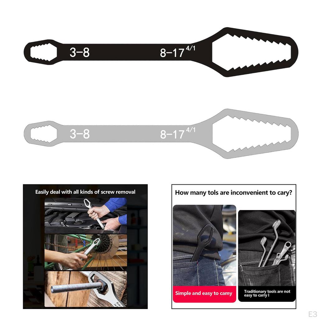 3-17 мм двухсторонний гаечный ключ из стали высокой твердости автоматические инструменты регулируемый универсальный