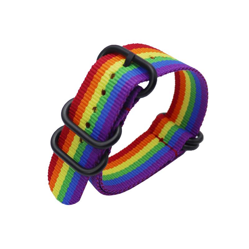 Ремешок для часов Zulu NATO из нейлона с черной пятикольцевой пряжкой, доступны варианты 18/20/22/24 мм