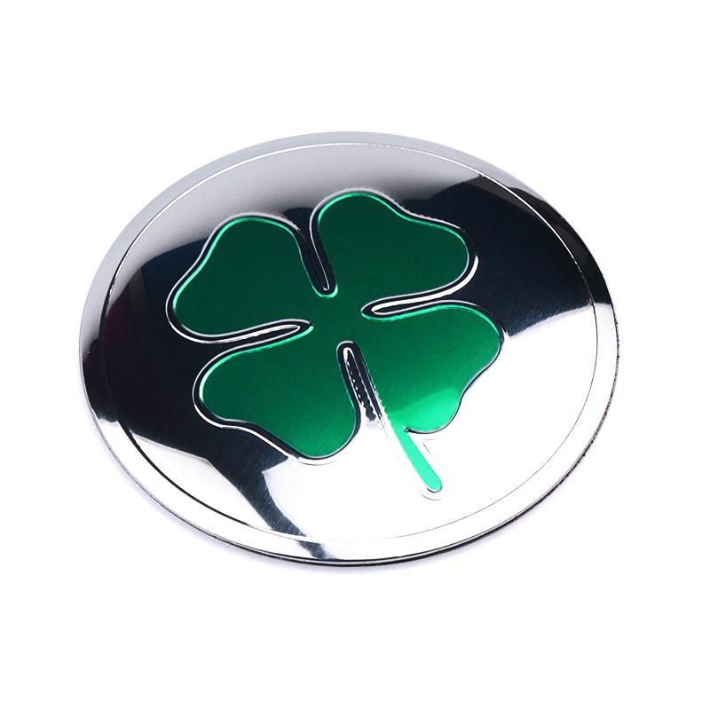 For Alfa Romeo r4pcs 56mm Car Four Leaf Clover Badge Wheel Center Cover Sticker Hub Cap Decal for Alfa Romeo Sportiva 147 156 159 Tonale Stelvio