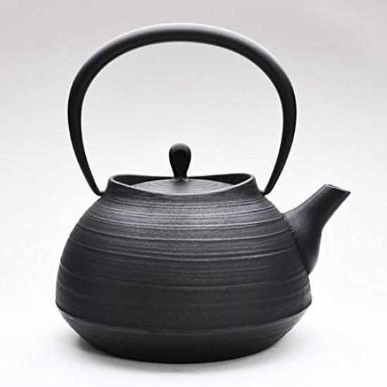 Керамический чайник Nanbu Ichiudo Hakeme Iron Black, 1,3 л, для индукционных плит, отделка,