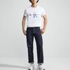 Calvin Klein Letter Print Casual Crew Neck Short Sleeve T-Shirt Men Tops Moonlight-White 40KC837-YAA
