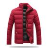 Утолщенная хлопковая куртка с воротником-стойкой для мужской повседневной зимней одежды