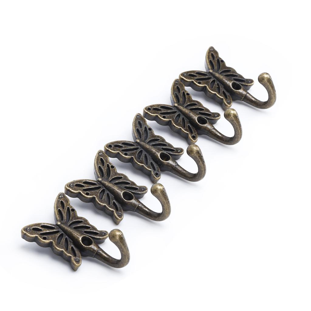 5 шт. крючков для одежды винтажная кованая вешалка из цинкового сплава для сумок, декора, полотенец, шарфов